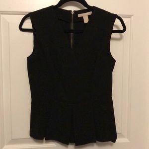 Black Peplum Top by Banana Republic